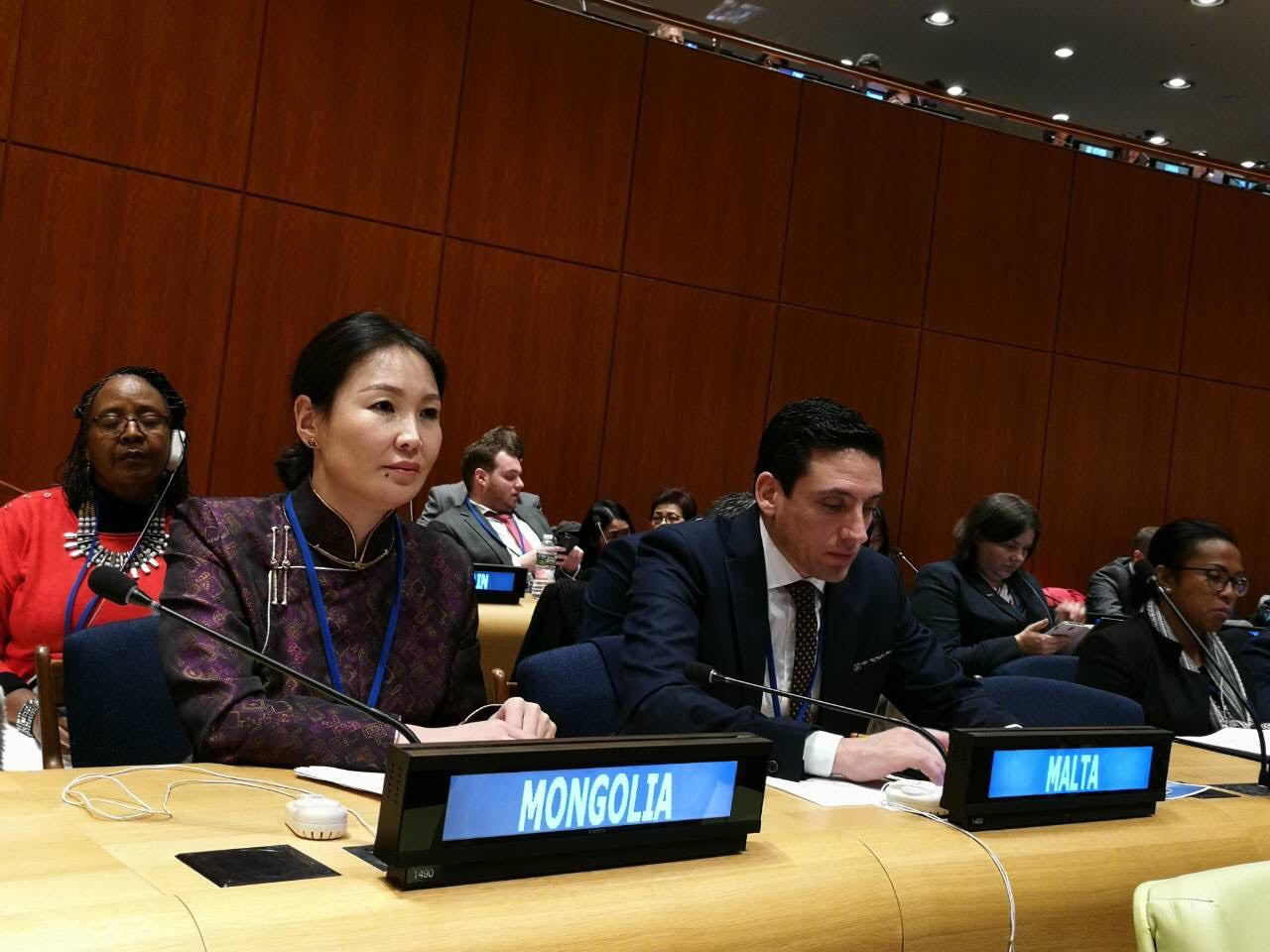 Дэд сайд С.Мөнгөнчимэг НҮБ-ын залуучуудын 7 дугаар чуулганд оролцлоо