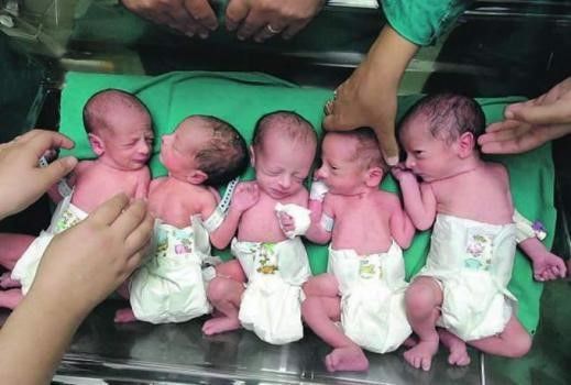 Таван ихэр хүүхэд төрлөө